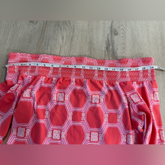 NWT Cabana Life Spring Regatta Off-the-Shoulder Smocked Dress Coverup Coral XL - Picture 10 of 16